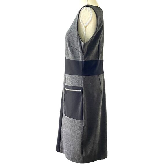 Sharagano Gray Black Office Chic Dress 12 - Picture 3 of 8